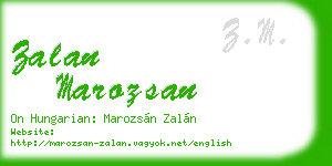 zalan marozsan business card