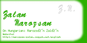 zalan marozsan business card